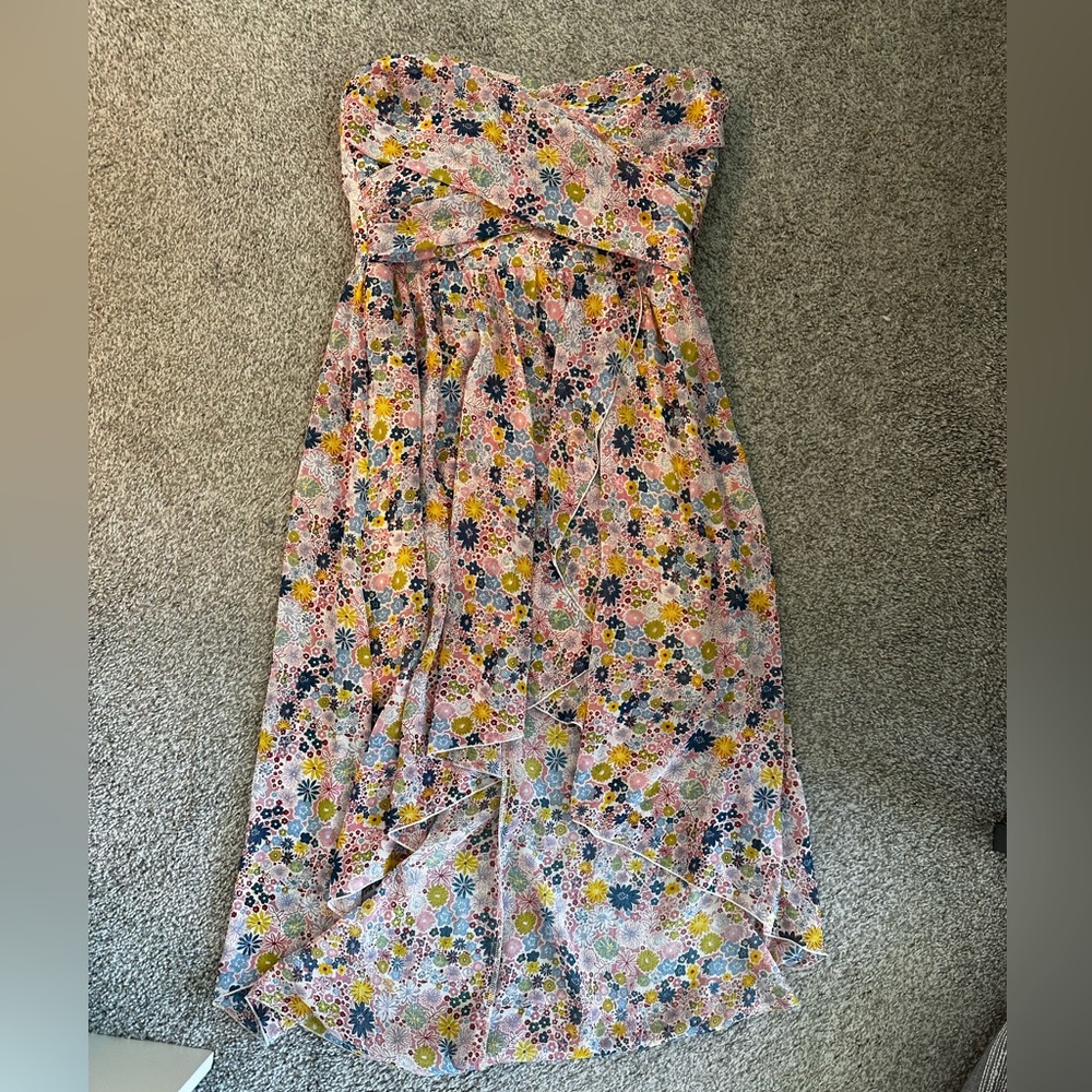 Speechless High Low floral strapless dress